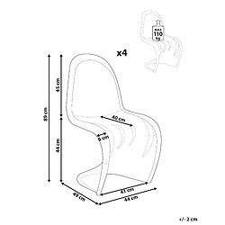 Avis Beliani Chaise de salle à manger Set de 4 Transparent VASIA