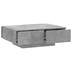 Maison Chic Table basse,Table Console Table d'appoint, Table pour salon Gris béton 90x60x31 cm Aggloméré -MN90271 pas cher