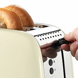 Acheter Russell Hobbs Grille pain [Pour 2 tranches] Colours Plus Inox crème (fentes extra larges, 6 niveaux de brunissage rapide, surélévation et contrôle, décongélation, réchauffage, 1600 W) Toaster 26551-56