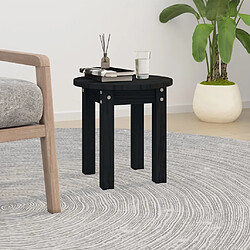 Maison Chic Table basse,Table Console Table d'appoint, Table pour salon Noir Ø 35x35 cm Bois massif de pin -MN67472