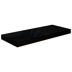 Maison Chic Étagère murale flottante,Etagère de rangement flottante Noir brillant 60x23,5x3,8 cm MDF -MN32536