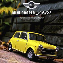 Universal 1: 24 Mini Cooper Voiture Alliage Modèle Simulation Voiture Décoration Collection Cadeau Jouet Moulé sous pression Modèle(Jaune)