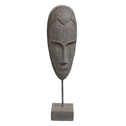 BigBuy Home Figurine Décorative Gris Masque 19 x 12 x 62 cm