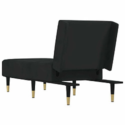 Maison Chic Chaise longue Jardin| Bain de soleil Relax | Transat noir velours -GKD61006 pas cher