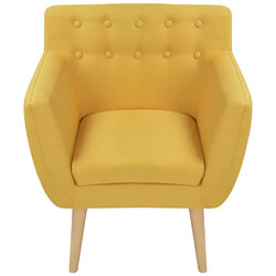 vidaXL Fauteuil jaune tissu