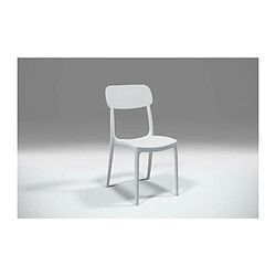 Lot de 4 chaises de jardin CALIPSO ARETA - 53 x 46 x H 88 cm - Blanc