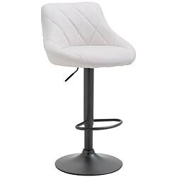 Non Tabouret de bar Lazio simili cuir noir