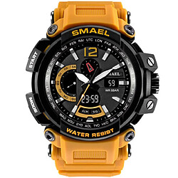 Universal Authentique Mode Sport Extérieur Imperméable Multifonctionnel Multifonctionnel Homme Montre numérique Smartwatch Homme Montre aérobique | Montre numérique (jaune)