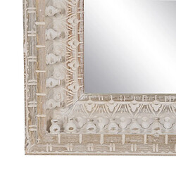 Acheter BigBuy Home Miroir mural Blanc Naturel Verre Bois de manguier Bois MDF Vertical 71,1 x 5,1 x 101,6 cm