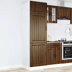 vidaXL Armoire de cuisine Lucca chêne marron bois d'ingénierie