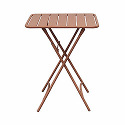 Mes Table de jardin pliable en métal terracotta - BACA