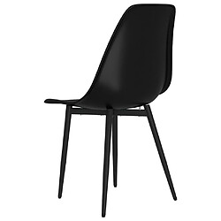 Maison Chic Lot de 4 Chaises à manger,Chaise pour cuisine noir PP -MN96309 pas cher