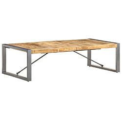 ComfortXL Table Basse 140x70x40 Cm Bois De Manguier Brut