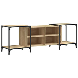 vidaXL Meuble TV chêne sonoma 153x37x50 cm bois d'ingénierie