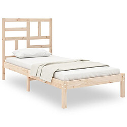 vidaXL Cadre de lit sans matelas bois massif 90x200 cm