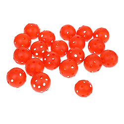 Avis 20 pièces Boules de golf en plastique perforées Perforated Practice Training Ball Orange