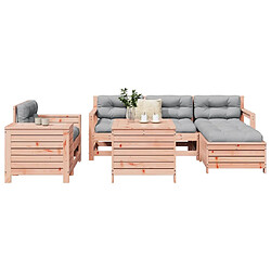 vidaXL Salon de jardin 7 pcs bois massif sapin de douglas