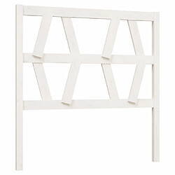 vidaXL Tête de lit Blanc 96x4x100 cm Bois massif de pin