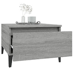 Maison Chic Table d'appoint | Table Basse Sonoma gris 50x46x35 cm Bois d'ingénierie -GKD32461 pas cher