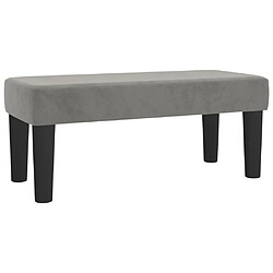 Maison Chic Lit adulte- Lit + matelas,Sommier à lattes de lit et matelas gris clair 120x190cm velours -GKD35992 pas cher