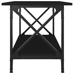 Acheter vidaXL Table basse Noir 80x45x45 cm Bois d'ingénierie et fer