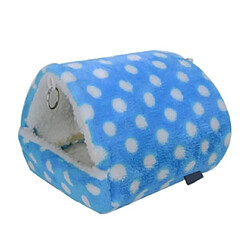 Wewoo Panier pour chien ou Chat Coussin triangle épaissie chaud Hamster perroquet Hamstertaille M-9x10cm Bleu