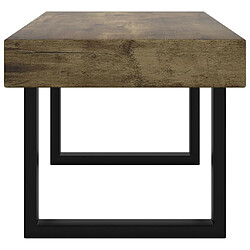 Avis vidaXL Table basse Marron foncé et noir 90x45x40 cm MDF et fer