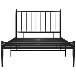 Avis vidaXL Cadre de lit sans matelas noir métal 90x200 cm