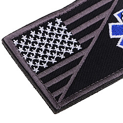 Drapeau Américain Paramédic Star Of Life Moral Badge Hook Loop Patch 3 #