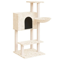 Arbre à chat avec griffoirs,niche pour chat en sisal Crème 108,5 cm -MN78929