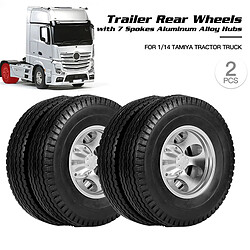 Acheter 2x Pneus Et Jantes De Roue Ensemble Moyeu Pour Pneu Arrière De Camion Tracteur Tamiya 1:14