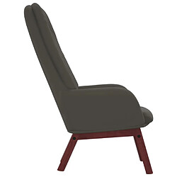 Avis vidaXL Chaise de relaxation Gris foncé Velours