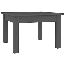 vidaXL Table basse Gris 45x45x30 cm Bois massif de pin