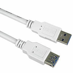 Acheter PremiumCord Rallonge USB 3.0-5 m - Câble de données SuperSpeed jusqu'à 5 Gbit/s - Câble de Charge USB 3.0 Type A Femelle vers mâle - 9 Broches - 3 blindées - Couleur : Blanc - Longueur : 1 m