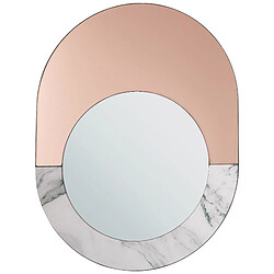 Beliani Miroir RETY 65 cm Rose doré