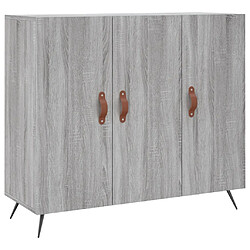 vidaXL Buffet sonoma gris 90x34x80 cm bois d'ingénierie