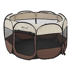 Parc pliable Telford pour animaux de compagnie 58 x 114 x 114 cm [en.casa] pas cher