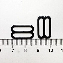 100x métal noir lingerie matériel clip de couture crochet oeil 15mm pour bretelles de soutien-gorge