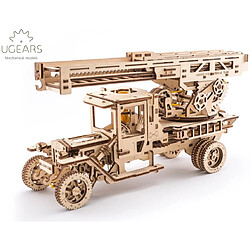 UGEARS Le Camion de Pompier avec l?échelle est Le modèle mécanique en Bois Le Puzzle kit d?Assemblage Le camion de pompier avec l?échelle est le modèle mécanique en bois Le puzzle kit d?assemblage