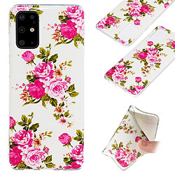 Coque en TPU noctilucent imd fleurs vives pour votre Samsung Galaxy S20 Plus