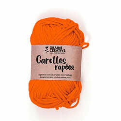 Graines Creatives Fil de coton spécial crochet et amigurumi 55 m - orange