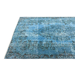 Acheter Vidal Tapis de laine 236x155 Bleu Ultra Vintage