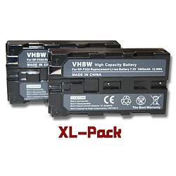 Vhbw Set de 2 batteries 1800mAh pour caméscope remplace SONY NP-530 NP-730 NP-930 NP-F330 NP-F530 NP-F550 NP-F570 NP-F730 NP-F750 NP-F750SP