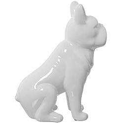 Figurine Décorative Alexandra House Living Blanc Céramique Chien 14 x 25 x 34 cm pas cher