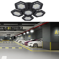 L'ampoule E27 6 De Plafonniers De Garage Déformable Se Pliante De LED Panneaux 160W Noir pas cher