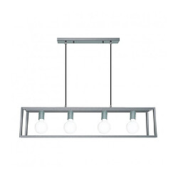 Luminaire Center Suspension industrielle et rétro Sigalo Gris sablé