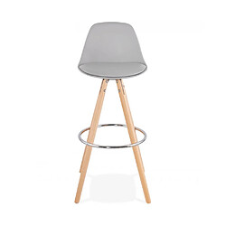 Kokoon Design Tabouret de bar design ANAU GREY 42x43x95 cm