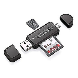 Universal Adaptateur Micro USB OTG et lecteur de carte mémoire portable USB 2.0 pour SDXC