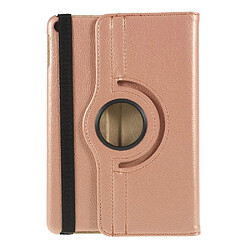 Etui en PU litchi avec support or rose pour votre Apple iPad mini (2019) 7.9 pouces