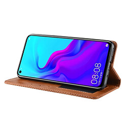 Wewoo Housse Coque Étui en cuir à boucle magnétique avec texture rétro et pour Hunova 4, support emplacements pour cartes porte-monnaie (Marron) pas cher